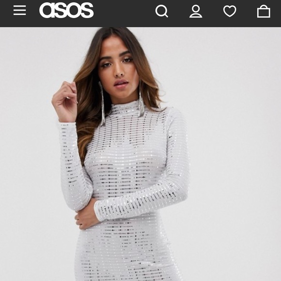 ASOS Flounce London Statement shoulder mini dress - Picture 2 of 3